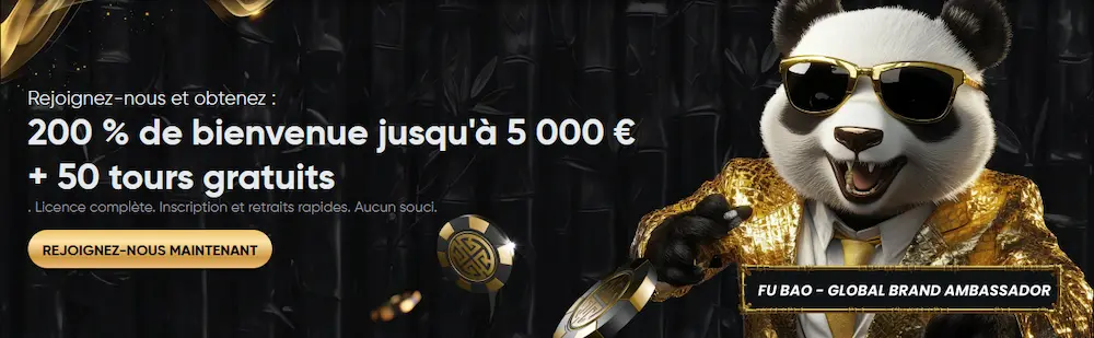 Golden Panda Casino France bonus